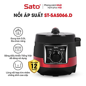 Mua Nồi áp suất đa năng SATO 5AS066.D 5.0L - Bảng điều khiển Tiếng Việt dễ hiểu  dễ thao tác  an toàn khi dùng với van xả áp  van khóa hiện đại - Miễn phí vận chuyển toàn quốc - Hàng chính hãng