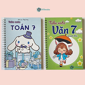 Sách Takenote lớp 7: Toán + Văn Cánh Diều khổ A5 - An An