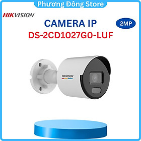 Camera IP Colorvu HIKVISION DS-2CD1027G0-LUF 2MP Tích Hợp Mic Màu sắc 24/7 - Hàng chính hãng