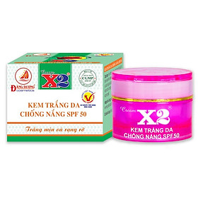 Hình ảnh CREAM X2 - KEM TRẮNG DA CHỐNG NẮNG SPF 50 - 8g