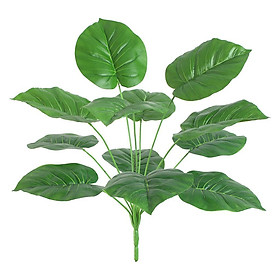 22inch Artificial Plant Bunch Green Leaf Foliage Plastic Plant Decor Green