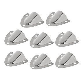 Pack of 8 Marine Grade Stainless Steel Mirror Surface Polished Midget Clam Shell Ventilator Wire Routing Cable Vent Cover for Boat 4 X 4.5cm