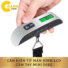 Cân Điện Tử Cầm Tay Mini, Cân Hoa Quả Đi Chợ Trọng Lượng Tối Đa 50kg