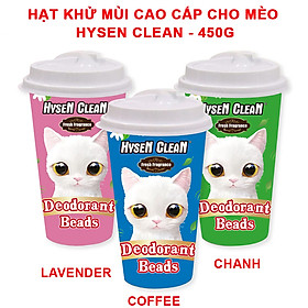 Hạt Khử Mùi Cát Vệ Sinh Cho Mèo Cao Cấp Hysen Clean Đủ Mùi 450g - Hương Chanh