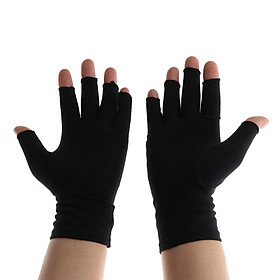 1 Pair Fingerless Compression Gloves Arthritic Joint  Black S