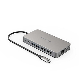 Mua  HÀNG CHÍNH HÃNG  CỔNG CHUYỂN ĐỔI HYPERDRIVE DUAL 4K HDMI 10-IN-1 (2 MÀN HÌNH) USB-C HUB FOR MACBOOK M1 HDM1H