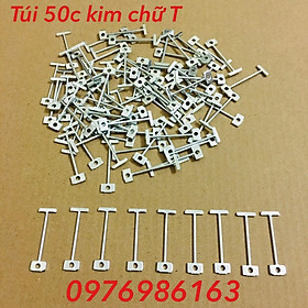 ￼100 Đinh chữ T INOX thay thế cho ke vít xoáy cân bằng ốp lát gạch tái sử dụng - Kim 1 ly, 1.5 ly