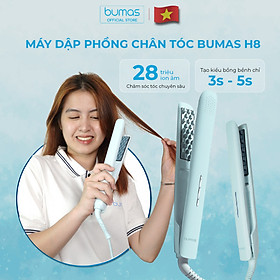 Máy Dập Phồng Chân Tóc BUMAS H8 - Máy Dập Lưỡi Vuông Bấm Phồng Chân Tóc - Phủ Protein Thực Vật - Hạn Chế Hư Tổn Nhiệt - Hàng Chính Hãng