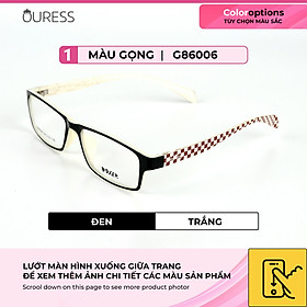Gọng kính nhựa dẻo tr90 thời trang nam nữ Ouress 86006
