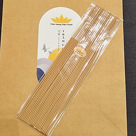 Mua Nhang trầm hương sạch 3 tấc - mùi hương gỗ ấm - 25 cây - 45 phút - dòng Kim Liên - Trầm Hương Thiện Thanh