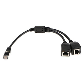 1  to 2  Socket Port   Network Splitter Y Cable