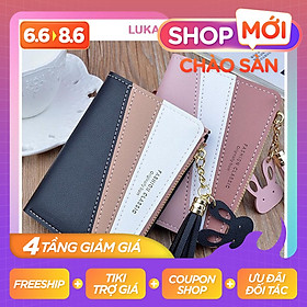 Ví nữ gấp 3 mini dễ thương nhỏ gọn bỏ túi cao cấp nhiều ngăn đựng tiền giá rẻ LUKAMO VD418