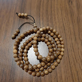 Vòng Tay Trầm Hương tự nhiên 108 hạt Màu gỗ