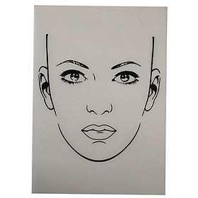 Face Makeup Practice Face Painting Practice and Display Tool, Painting Stencils Board, Face Makeup Templates, A4 Size, practical for makeup artists