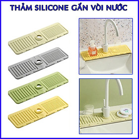 Thảm Silicone Gắn Vòi Nước Bồn Rửa Chén Chống Văng Nước