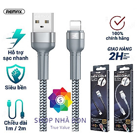 Dây cáp sạc chính hãng Remax RC-124i hỗ trợ sạc nhanh