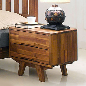 Tủ đầu giường 2 ngăn kéo Coco gỗ tràm