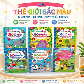 Sách - Colouring 365 Ngày Tô Màu Khám Phá Thế Giới Phát Triển Trí Tuệ - Dành Cho Bé 2-6 Tuổi