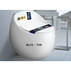 Bồn cầu trứng nguyên khối Tundo Yoshi nano kháng khuẩn CTT09 660x620x470mm