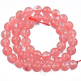8mm Red Watermelon Cherry  Round Gemstone Loose Beads Strand 15 Inch