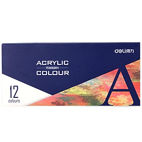 Màu Acrylic Deli 73857 Vẽ Tranh (18 Màu)