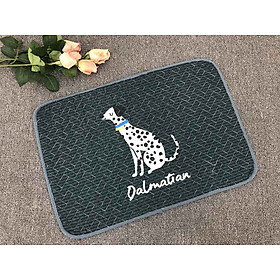 Thảm chùi chân - Chó đốm viền xanh - TCC297