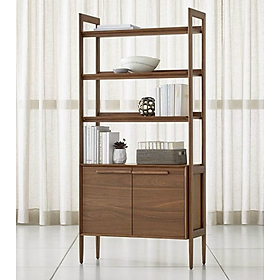 Mua Kệ sách kèm hộc tủ gỗ bạch dương Juno sofa ngang 92 x 40  x 192 cm màu gỗ óc chó