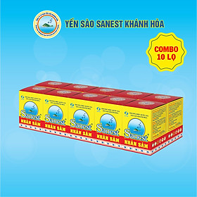 [Combo 10 lọ] Nước Yến sào Khánh Hòa Sanest Fucoidan Nhân sâm đóng lọ 70ml - 700