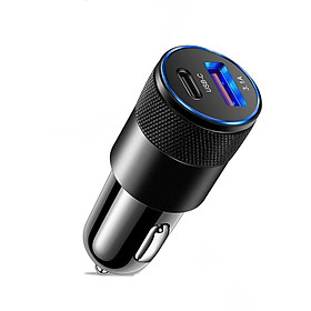 Tẩu cắm sạc điện thoại trên ô tô Vinetteam CC-PD1 sạc nhanh 38W 3.1A PD cổng USB Type C kỹ thuật số QC PD - hàng chính hãng