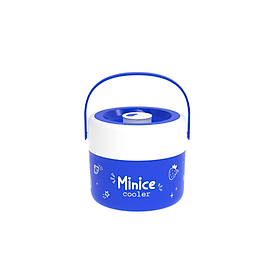 Bình Đá Tròn Minice Duy Tân 1L, 2L - Nhựa PP, PU Cách Nhiệt, Khe Cắm Ống Hút, Quai Xách Tiện Lợi