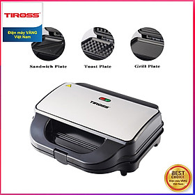 Kẹp nướng sandwich 3 in 1 Tiross TS9655 (900W) - Hàng chính hãng