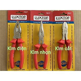 Mua combo 3 ba món kìm điện  kìm nhọn  kìm cắt 7” Luxtop chính hãng
