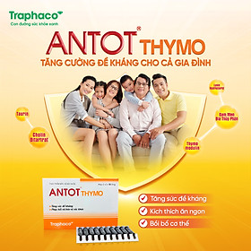 Ăn Ngon Tăng Đề Kháng Antot Thymo Traphaco Bổ Dưỡng Toàn Diện Cho Bé Và Người Lớn Vị Thơm Ngon 2Vỉ x10 Ống Uống