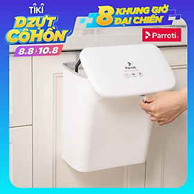Thùng rác treo tủ bếp có nắp đậy thông minh, thùng rác treo tường dán tường, có thanh trượt cửa bếp – Parroti Bin BN01