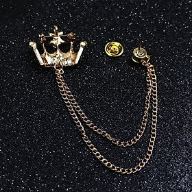 3-5pack Charming Chain Brooch Crown Crystal Women Men's Tassel Brooch Pin