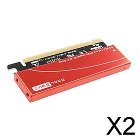 2xNVMe M.2 NGFF SSD to PCIE 3.0 X16 Adapter Expansion Card with Heat Sink Housing