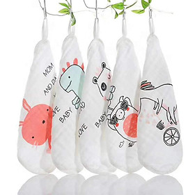 Set 5 Khăn Rửa Mặt Xô Cotton 4 Lớp Siêu Mềm Xuất Nhật