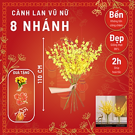 Mua Cành hoa lan vũ nữ 8 nhánh màu vàng