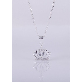 Bộ dây chuyền trang sức bạc Ý S925 Bạc Xinh Huệ Ngân - Vương miện đẹp PP1151