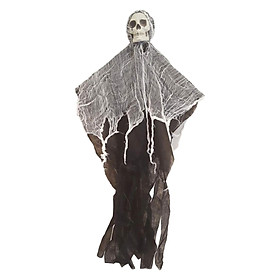 Halloween Hanging Skeleton  Skull Horror Props Sturdy Versatile 35inch Size Party Decor for Trick or Treat, Carnival, Costume Parties