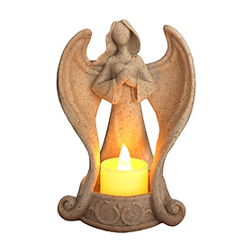 Angel Candle Holder Angel Figurines Tealight Candle Holder Commemorate Angels Candlestick for Home Party Memorial Decor