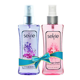 Combo Xịt thơm toàn thân Selfie Perfumed Body Spray - Teenage Crush 80ml và Me & You 80ml