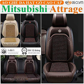 Áo trùm lót bọc ghế da xe ô tô Mitsubishi Attrage da hạt gỗ tự nhiên v