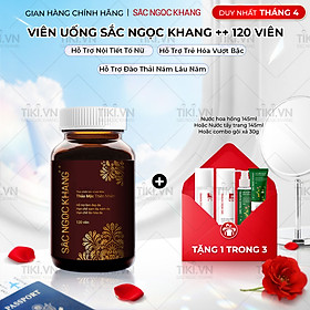 Viên uống Sắc Ngọc Khang ++ (120 viên) giúp trẻ hóa Làn da làm mờ sạm nám tàn nhang hiệu quả, tăng cường tính đàn hồi cho làn da, hỗ trợ cải thiện và phục hồi da bị lão hóa vượt trội