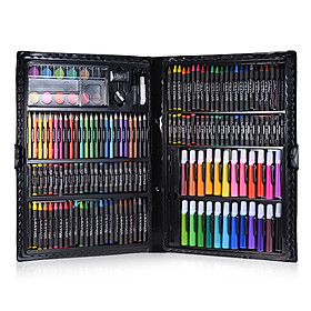 168pcs Drawing Pen Art Set Kit Painting Sketching Color Pencils Crayon Oil Pastel Water Color Glue with Case for
