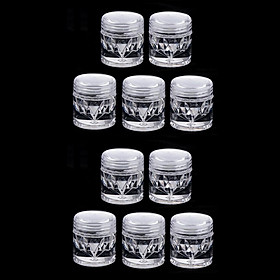 Empty Loose Powder Case W/ Sifter Refillable Eyeshadow Blusher Jars 3ml 10x