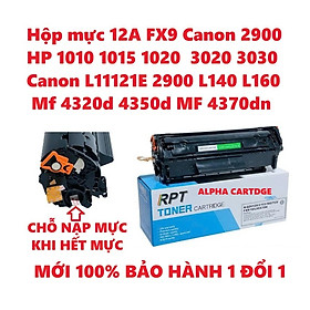 Hộp mực Dành Cho máy in Canon LBP 2900, 3000 - 12A / HP LaserJet - 1010/ 1012/ 1015/ 1020/ 1018/ 1022/ 1022n/ 1022nw- Hàng chính hãng Alpha Cartridge 