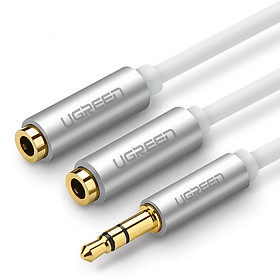 Mua Dây cáp Audio 3.5mm đực chia 2 cổng 3.5mm cái (2 tai nghe) đầu nhôm dài 20cm AV123 10780 - Hàng chính hãng