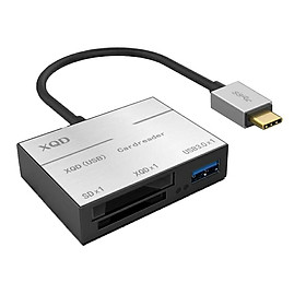 USB 3.0 Type -C Combo Hub Adapter For Micro SD/XQD Card Reader
