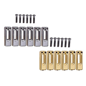 12 Pack Electric Guitar Tremolo Bridge Saddles with Screws for Musical Instrument Parts